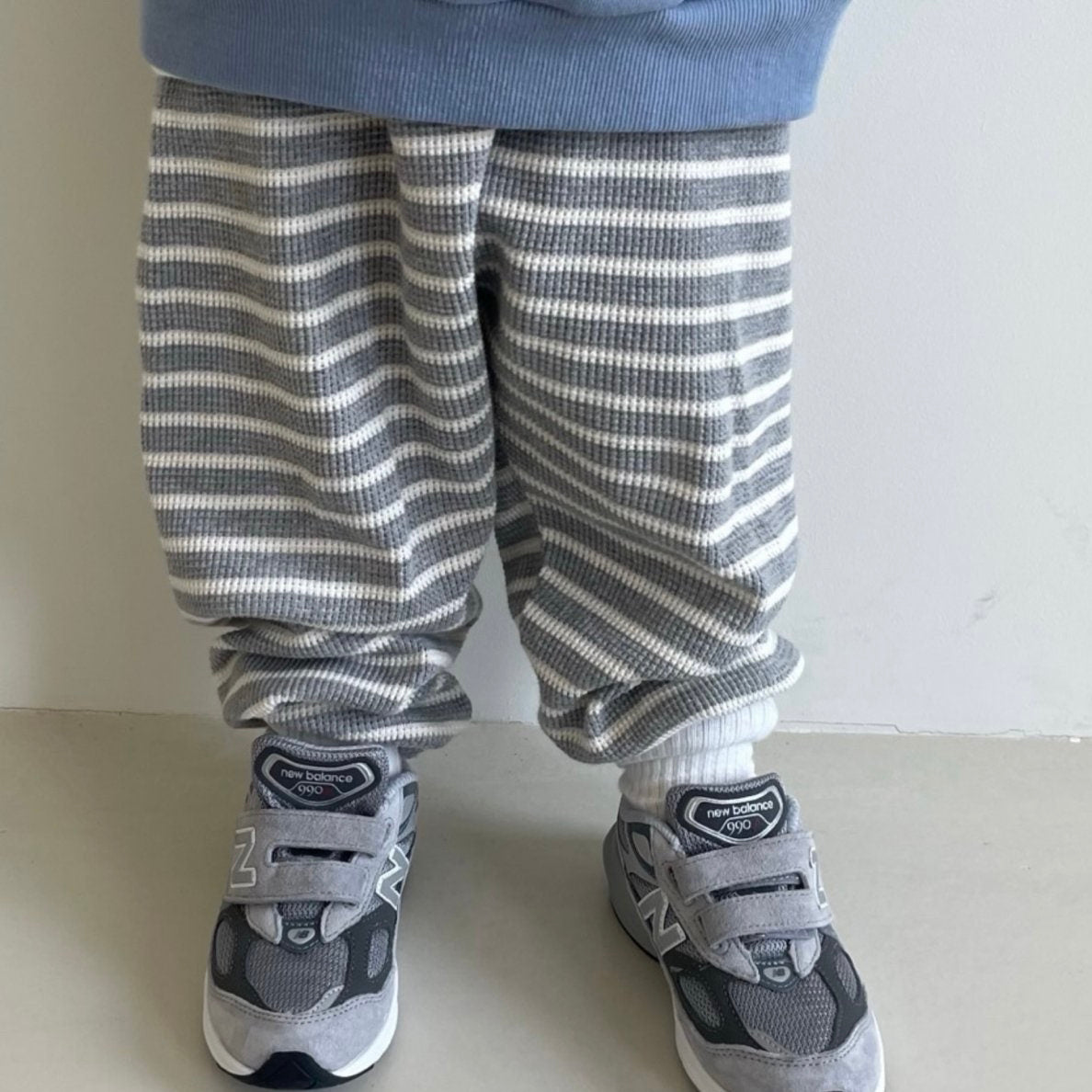 WAFFLE LEGGING GRAY STRIPE