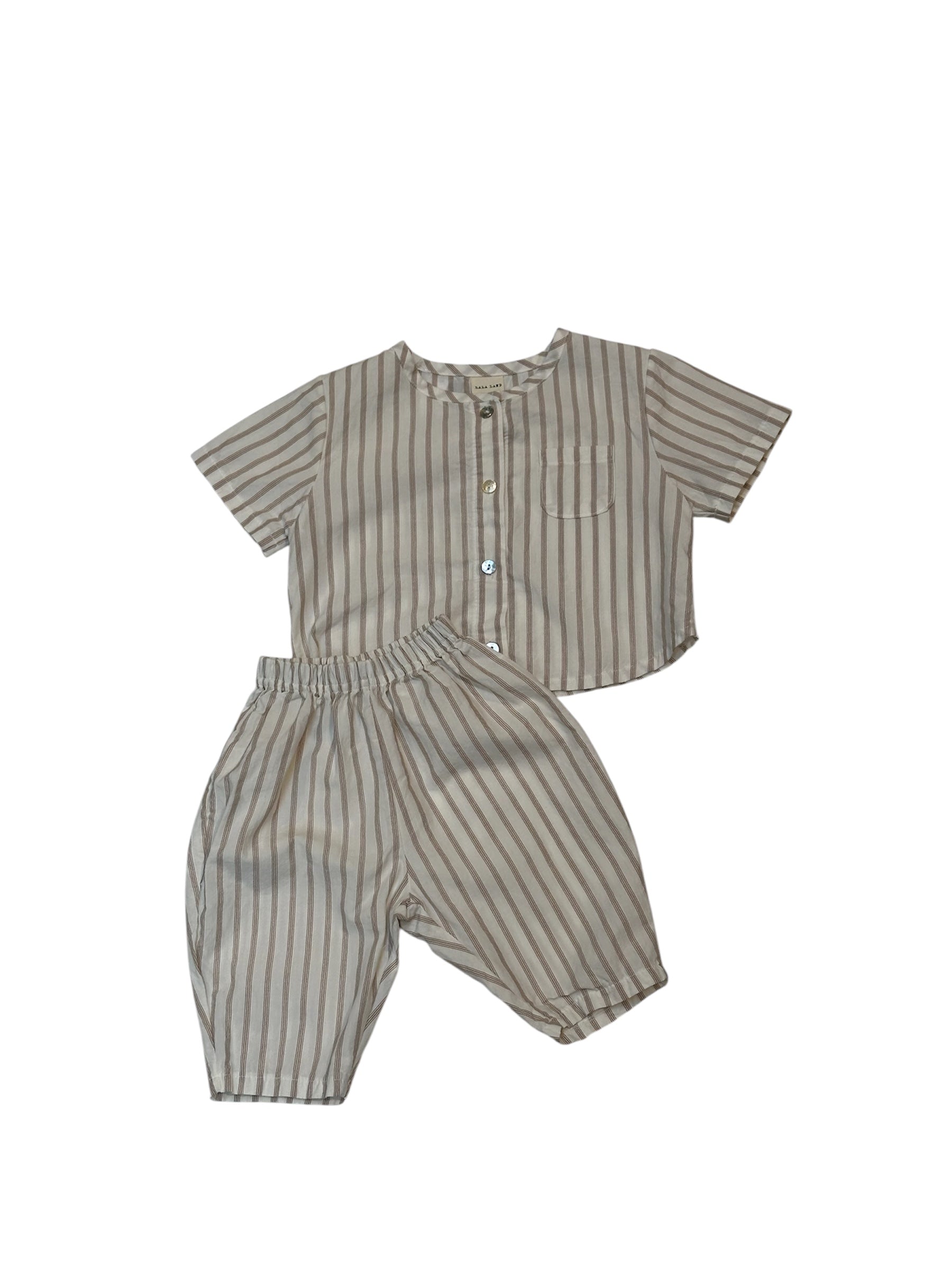 BEBE STRIPE BEIGE PANTS