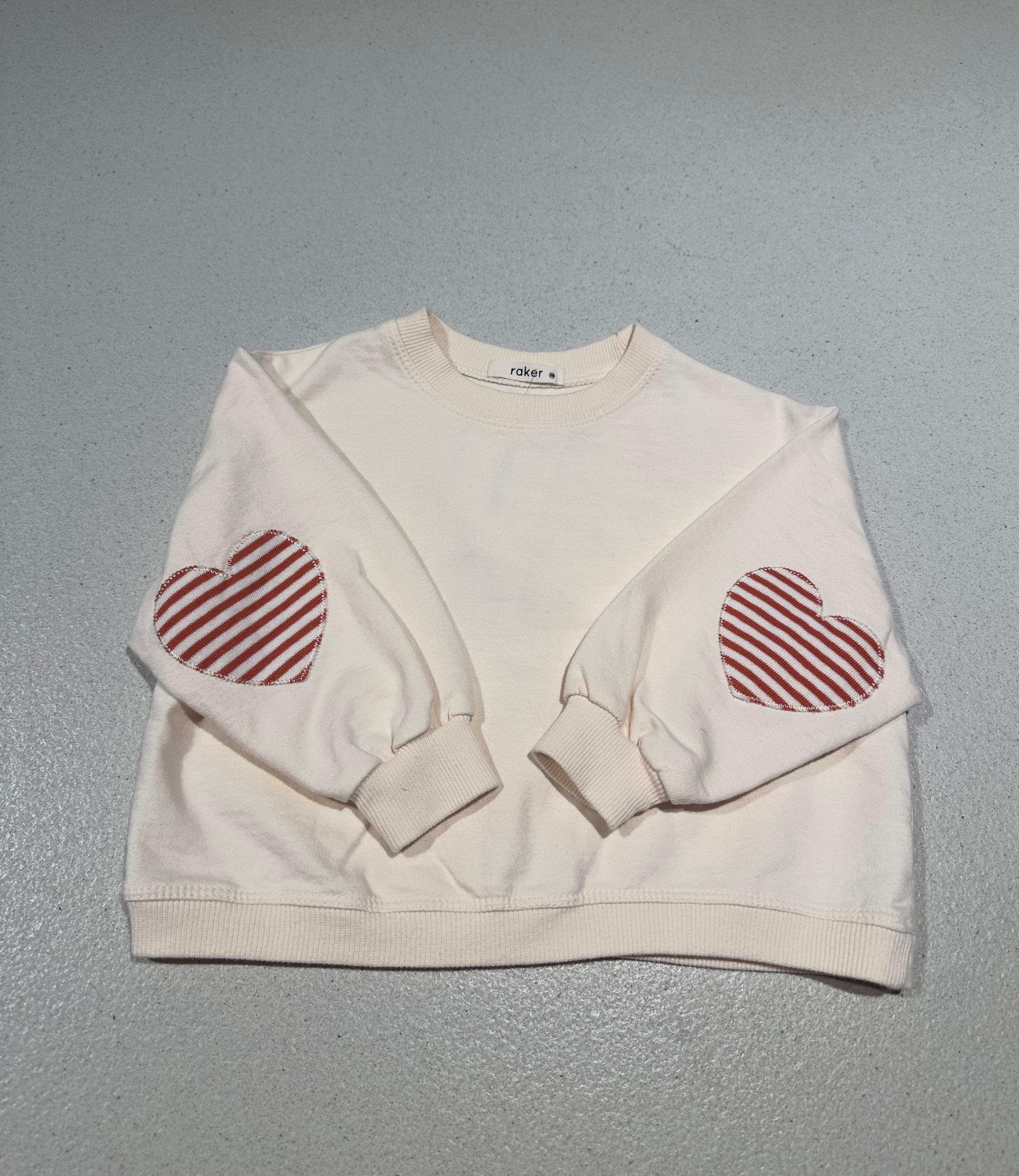 MINI HEART SLEEVE SWEATER