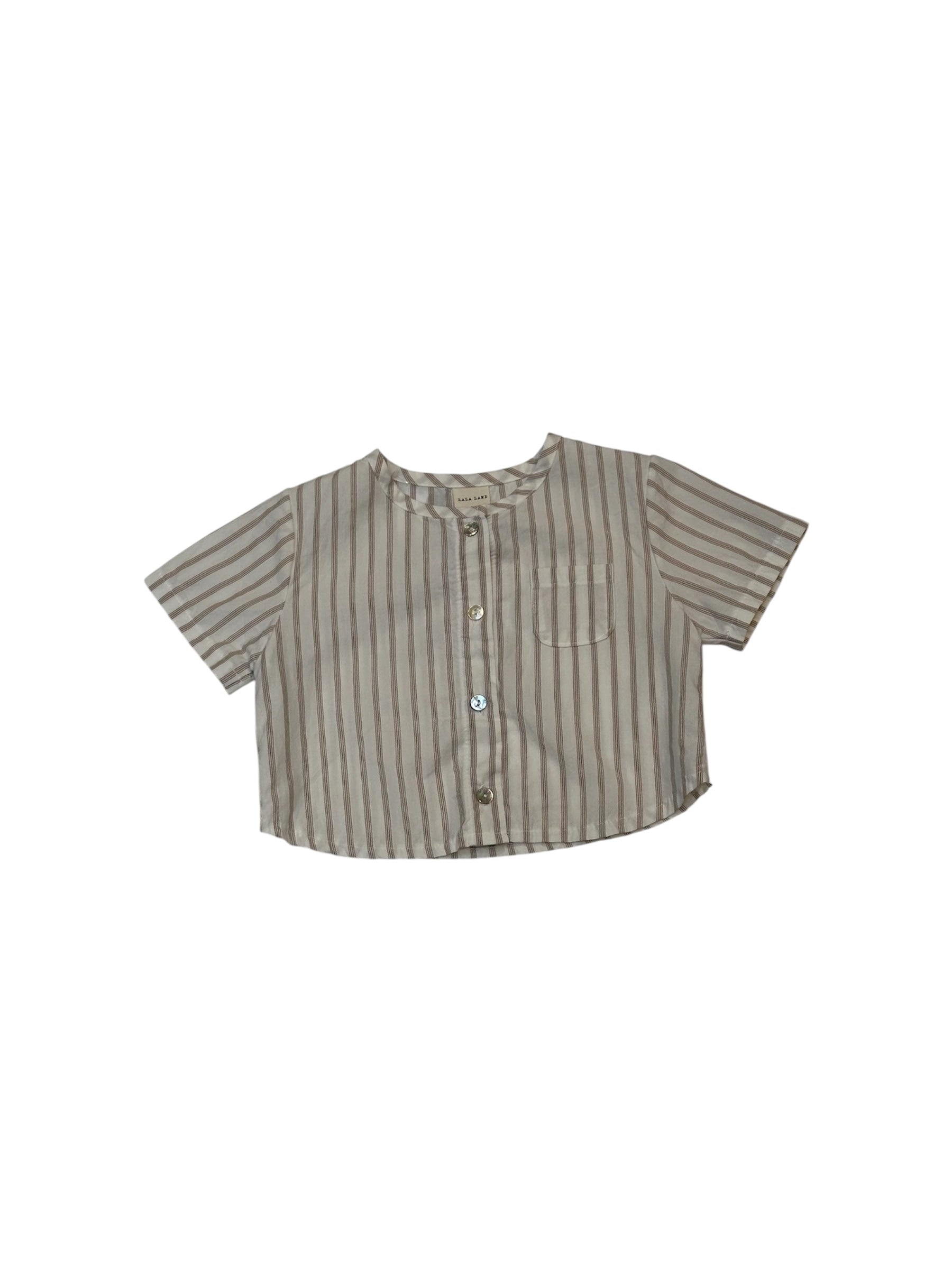BEBE BEIGE STRIPE SHORT
